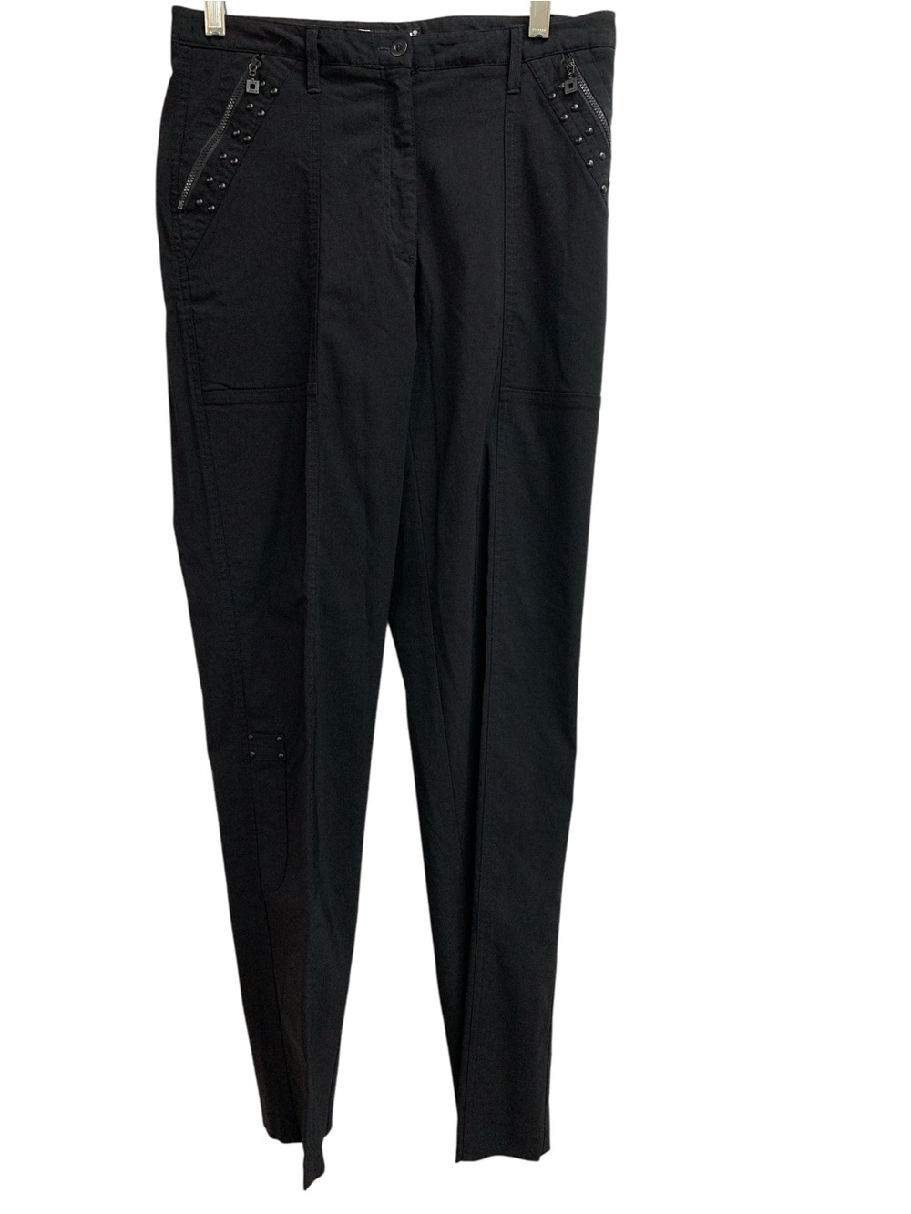jamie sadock Black Slim Tapered Chinos with Stud Accents Size S